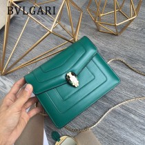 BVLGARI 35107-3 人氣新品原單胎牛皮鏈條鎖扣設計單肩斜挎包