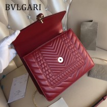 BVLGARI 38330-5 專櫃新品衍縫網格設計原單彩色蛇頭扣手提單肩包