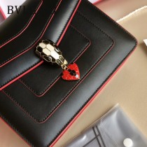 Bvlgari0016-2 全新情人節限定原單紅心琺瑯裝飾蛇頭扣單肩斜挎包