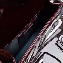 BVLGARI 38102-2 人氣新品女士原單漆皮純銅五金彩色蛇頭扣小號單肩斜跨包