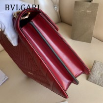 BVLGARI 35362-3 專櫃新品衍縫網格設計原單蛇頭琺瑯扣單肩斜挎包