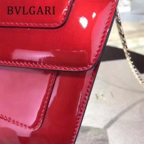 BVLGARI 38102-3 人氣新品女士原單漆皮純銅五金彩色蛇頭扣小號單肩斜跨包