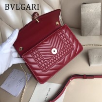 BVLGARI 38102-12 潮流新品衍縫網格設計原單黃銅蛇頭扣單肩斜挎包