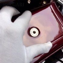 BVLGARI 38102-2 人氣新品女士原單漆皮純銅五金彩色蛇頭扣小號單肩斜跨包