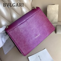 BVLGARI 35362-10 歐洲限量版原單意大利蜥蜴紋彩色蛇頭單肩斜挎包