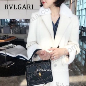 BVLGARI 38330-3 最新衍縫網格設計原單全銅五金大號手提單肩包
