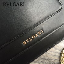 Bvlgari-37044 寶格麗時尚新款細膩柔軟皮質純銅式的五金鏈條蛇頭包