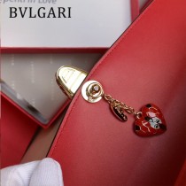Bvlgari 284758 專櫃全新情人節限定款原單彩色琺瑯蛇頭扣單肩斜挎包