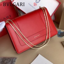 Bvlgari 284758 專櫃全新情人節限定款原單彩色琺瑯蛇頭扣單肩斜挎包