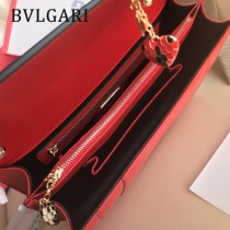 Bvlgari 284758 專櫃全新情人節限定款原單彩色琺瑯蛇頭扣單肩斜挎包