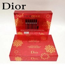 DIOR彩妝-02 迪奧唇釉新烈艷藍金黑管唇萃999唇蜜六件套