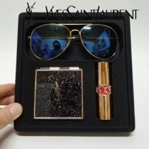 YSL彩妝-02 聖羅蘭星辰系列眼鏡+眼影+口紅三件套