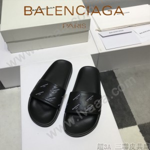Balenciaga鞋子-08-2 巴黎世家頂級代購版本夏季新款頭層牛皮男女款拖鞋