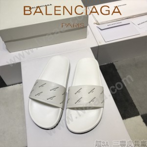 Balenciaga鞋子-08 巴黎世家頂級代購版本夏季新款頭層牛皮男女款拖鞋