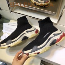 Balenciaga鞋子-09-4 巴黎世家懶人超級百搭款老爹姥爺襪子鞋