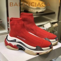 Balenciaga鞋子-09-3 巴黎世家懶人超級百搭款老爹姥爺襪子鞋