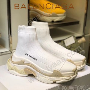 Balenciaga鞋子-09-6 巴黎世家懶人超級百搭款老爹姥爺襪子鞋