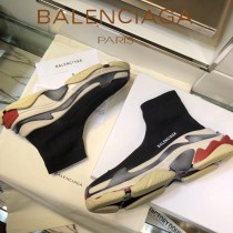 Balenciaga鞋子-09-7 巴黎世家懶人超級百搭款老爹姥爺襪子鞋