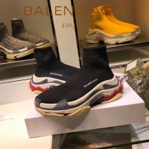Balenciaga鞋子-09-4 巴黎世家懶人超級百搭款老爹姥爺襪子鞋