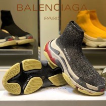 Balenciaga鞋子-09-5 巴黎世家懶人超級百搭款老爹姥爺襪子鞋