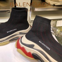 Balenciaga鞋子-09-4 巴黎世家懶人超級百搭款老爹姥爺襪子鞋
