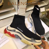 Balenciaga鞋子-09-7 巴黎世家懶人超級百搭款老爹姥爺襪子鞋