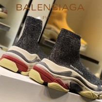 Balenciaga鞋子-09-5 巴黎世家懶人超級百搭款老爹姥爺襪子鞋