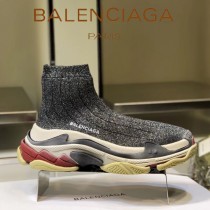 Balenciaga鞋子-09-5 巴黎世家懶人超級百搭款老爹姥爺襪子鞋