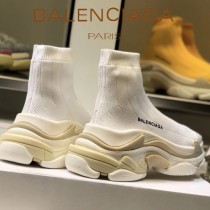 Balenciaga鞋子-09-6 巴黎世家懶人超級百搭款老爹姥爺襪子鞋