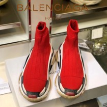 Balenciaga鞋子-09-3 巴黎世家懶人超級百搭款老爹姥爺襪子鞋