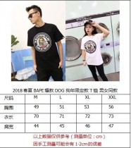 BAPE衣服-01 狗年紀念款圓領印花短袖男女情侶款明星同款T恤