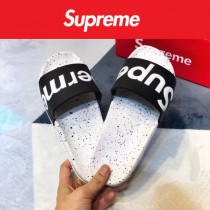 Supreme鞋子-02 Supreme街頭潮流沙灘拖鞋紅白情侶款拖鞋