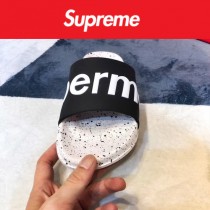 Supreme鞋子-02 Supreme街頭潮流沙灘拖鞋紅白情侶款拖鞋