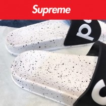 Supreme鞋子-02 Supreme街頭潮流沙灘拖鞋紅白情侶款拖鞋