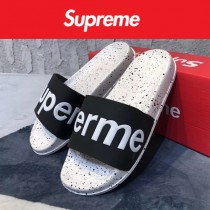 Supreme鞋子-02 Supreme街頭潮流沙灘拖鞋紅白情侶款拖鞋