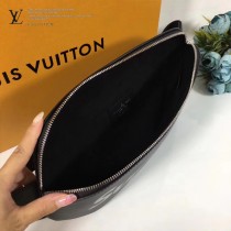 LV M53418-2 許魏洲同款supreme聯名款原單黑色水波紋男女款胸包腰包