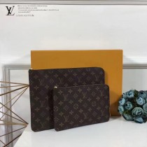 LV M44191 旅行伴侶經典ETUI VOYAGE原單老花圖案小號收納袋