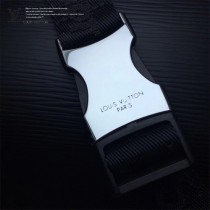 LV M53418-2 許魏洲同款supreme聯名款原單黑色水波紋男女款胸包腰包