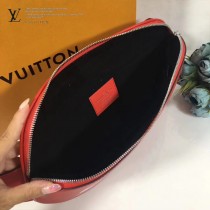 LV ,M53418 許魏洲同款supreme聯名款原單紅色水波紋男女款胸包腰包