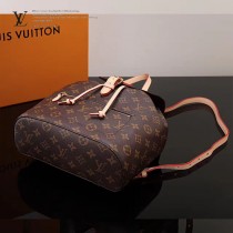 LV M43431 時尚女士MONTSOURIS原單經典老花束口雙肩包
