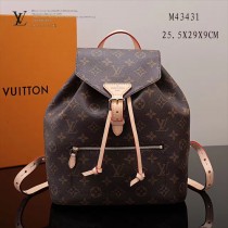 LV M43431 時尚女士MONTSOURIS原單經典老花束口雙肩包