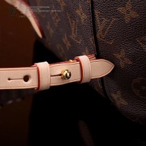 LV M43431 時尚女士MONTSOURIS原單經典老花束口雙肩包