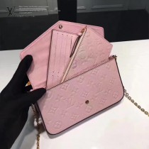 LV M64064 人氣新品POCHETTE FÉLICIE原單全皮壓花單肩晚宴包