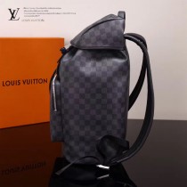 LV N40005 潮人必備ZACK原單黑色棋盤格束口雙肩包書包