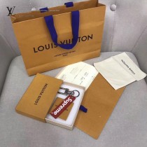 LV-0002 正品開發supreme聯名款原單紅色水波紋鋼製五金包包掛件