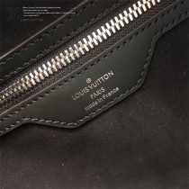 LV M53419 潮流supreme聯名款KEEPALL 45原單黑色水波紋手提旅行袋