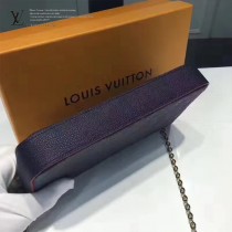 LV M64064-2 人氣新品POCHETTE FÉLICIE原單全皮壓花單肩晚宴包