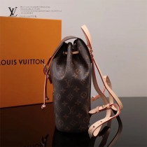 LV M43431 時尚女士MONTSOURIS原單經典老花束口雙肩包