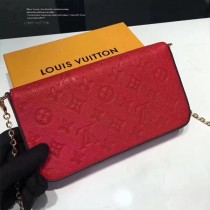 LV M64064-3 人氣新品POCHETTE FÉLICIE原單全皮壓花單肩晚宴包