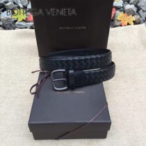 BV皮帶-01 低調奢華原單意大利小牛皮手工編織皮帶